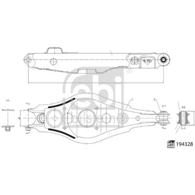 FEBI BILSTEIN 194328 Querlenker - Hinterachse rechts FEBI BILSTEIN 194328 Querlenker - Hinterachse rechts