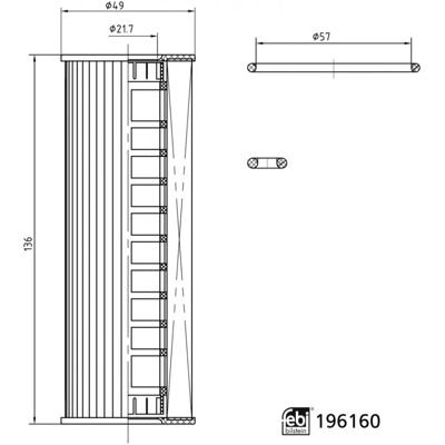 FEBI BILSTEIN 196160 - Φίλτρο λαδιού FEBI BILSTEIN 196160 - Φίλτρο λαδιού