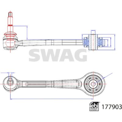 SWAG 33 10 4359 Ramenní paže - Pravé zadní BMW 5/7/6 Coupé SWAG 33 10 4359 Ramenní paže - Pravé zadní BMW 5/7/6 Coupé