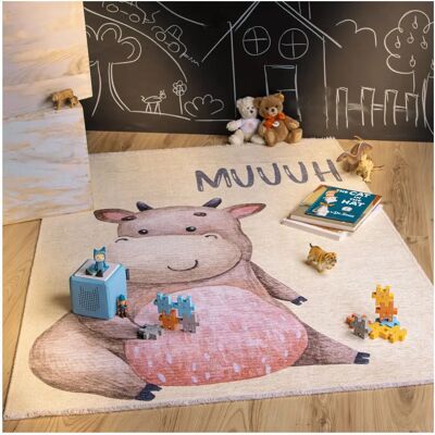 OBSESSION My Greta 608 - Kinderteppich mit Kuh-Motiv OBSESSION My Greta 608 - Kinderteppich mit Kuh-Motiv