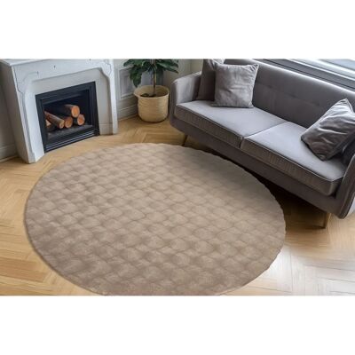 OBSESSION Diamond Cut 800 Taupe runder Teppich - Teppich OBSESSION Diamond Cut 800 Taupe runder Teppich - Teppich