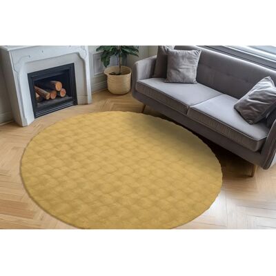 OBSESSION - Diamond Cut 800 - honiggelb - Ø200 cm - Rug OBSESSION - Diamond Cut 800 - honiggelb - Ø200 cm - Rug