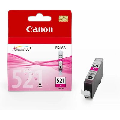 Canon CLI-521 M Magenta Mustekasetti - 470 Sivua - Mustesuihku Tulostinpatruuna Canon CLI-521 M Magenta Mustekasetti - 470 Sivua - Mustesuihku Tulostinpatruuna