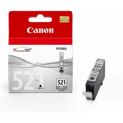 Canon CLI-521 GY Inktcartridge - 1370 Pagina's - Inkjetprinter Canon CLI-521 GY Inktcartridge - 1370 Pagina's - Inkjetprinter