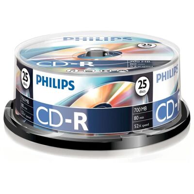 Philips CR7D5NB25/00 - 700MB 52x CD-R - 80min 25Stück Philips CR7D5NB25/00 - 700MB 52x CD-R - 80min 25Stück