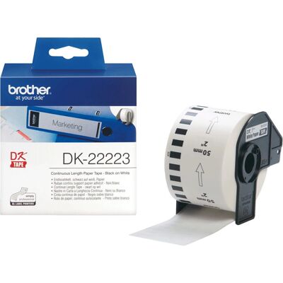 Brother DK-22223 Hvit skriveretikett - etikettbånd Brother DK-22223 Hvit skriveretikett - etikettbånd