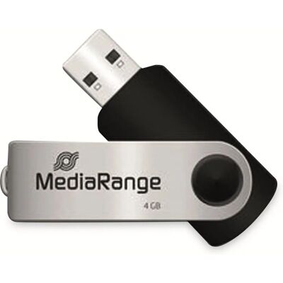 MediaRange MR907 4GB USB 2.0 Clé USB - Gris MediaRange MR907 4GB USB 2.0 Clé USB - Gris