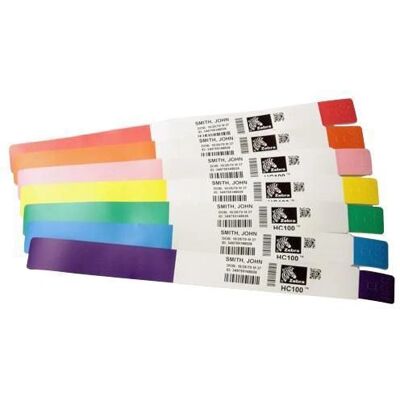 Zebra Z-Band Splash Rosa Etiquetas de pulseira autoadesivas - Etiquetas Zebra Z-Band Splash Rosa Etiquetas de pulseira autoadesivas - Etiquetas