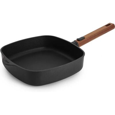 WOLL Eco Logic QXR Głęboka patelnia z żeliwa - Czarna - 24cm - Indukcja - Bez PFAS - Patelnia WOLL Eco Logic QXR Głęboka patelnia z żeliwa - Czarna - 24cm - Indukcja - Bez PFAS - Patelnia