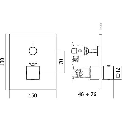 Kronenbach Smart Push Thermostat - Sicherheitsperre bei 38°C - Unterputz - Für 1 Verbraucher Kronenbach Smart Push Thermostat - Sicherheitsperre bei 38°C - Unterputz - Für 1 Verbraucher