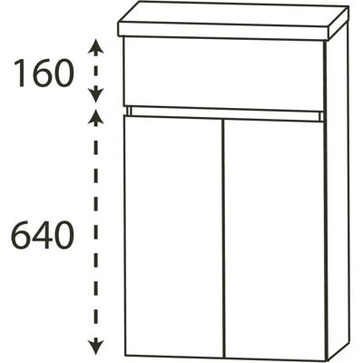 Puris Highboard - Schwarzes Grifff Profil 342 Puris Highboard - Schwarzes Grifff Profil 342