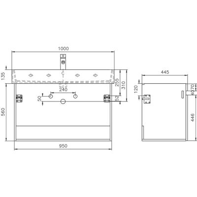 Megabad - Profi Collection Lodge - 95 cm - Bathroom cabinet Megabad - Profi Collection Lodge - 95 cm - Bathroom cabinet