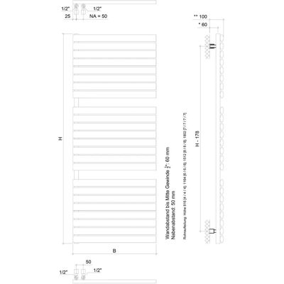 Sturotec Bath 2 - Stahl Wasserheizkörper - 60x151,2cm - Linksöffnung Sturotec Bath 2 - Stahl Wasserheizkörper - 60x151,2cm - Linksöffnung