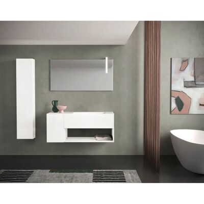 progettobagno Evo 50 Lago Waschtisch mit Unterschrank - Rechte Ausführung, 120cm, ohne Hahnloch progettobagno Evo 50 Lago Waschtisch mit Unterschrank - Rechte Ausführung, 120cm, ohne Hahnloch