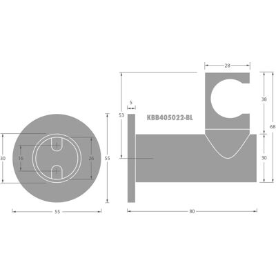 Kronenbach 2.0 Brausenhalter - Wandmontage Messing Drehbar Kronenbach 2.0 Brausenhalter - Wandmontage Messing Drehbar