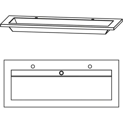 Puris Star Line Doppelwaschtisch - Serie A - 120 cm Puris Star Line Doppelwaschtisch - Serie A - 120 cm
