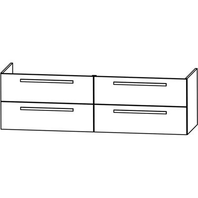Puris Star Line Waschtischunterschrank - 4 Schubladen, Griff 338, 160x47x48 cm Puris Star Line Waschtischunterschrank - 4 Schubladen, Griff 338, 160x47x48 cm