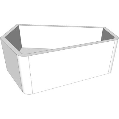 Sturotec Badekaarondersteuning voor Duravit Paiova 5 Hoekbad - Links - 177x130cm Sturotec Badekaarondersteuning voor Duravit Paiova 5 Hoekbad - Links - 177x130cm