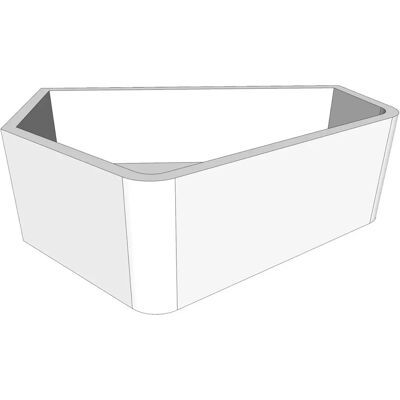 Sturotec Wannenstütze - Duravit Paiova 5-Eck Badewanne links - 190x140cm Sturotec Wannenstütze - Duravit Paiova 5-Eck Badewanne links - 190x140cm