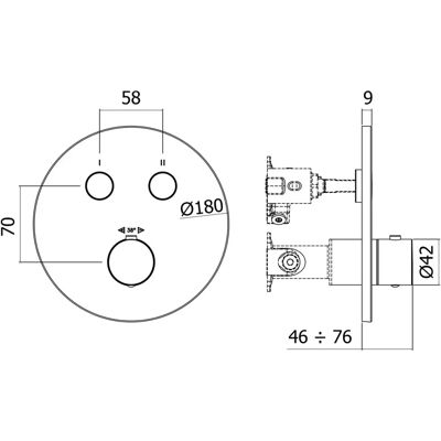 Stella Thermostat - Elegantes Italienisches Design, Geometrische Form, Hochglänzende Chrom-Optik - Thermostat Stella Thermostat - Elegantes Italienisches Design, Geometrische Form, Hochglänzende Chrom-Optik - Thermostat