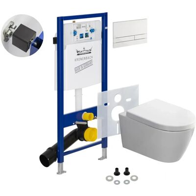 Kronenbach KB15100TU-Set2S Wand-WC spülrandlos Komplettset Kronenbach KB15100TU-Set2S Wand-WC spülrandlos Komplettset