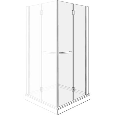 DUSCHOLUX Bella Vita 3 Drehfalttür - 90x200cm, Eckeinstieg, Anschlag rechts DUSCHOLUX Bella Vita 3 Drehfalttür - 90x200cm, Eckeinstieg, Anschlag rechts