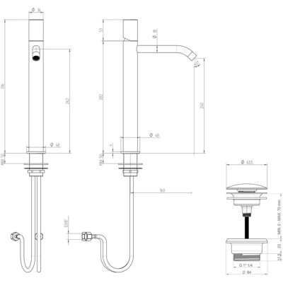 ALLUVION - Juno - Push-Open - 5.5 L/min - Waschtischarmatur ALLUVION - Juno - Push-Open - 5.5 L/min - Waschtischarmatur