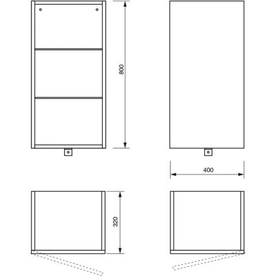 ALLUVION - Leto - 40x32x80 cm - Badschrank ALLUVION - Leto - 40x32x80 cm - Badschrank
