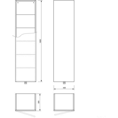 ALLUVION - Leto - Türanschlag rechts - Badschrank ALLUVION - Leto - Türanschlag rechts - Badschrank