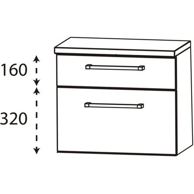 Puris b Helle Unterschrank - 2 Auszüge Puris b Helle Unterschrank - 2 Auszüge