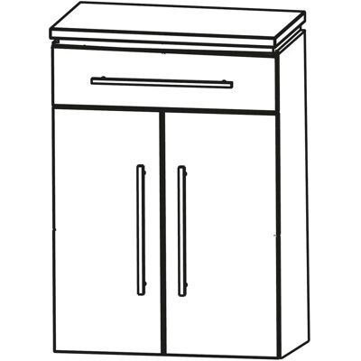 Puris Cool Line Highboard - 60x30x84cm mit 1 Schubkasten - Griff 292 Puris Cool Line Highboard - 60x30x84cm mit 1 Schubkasten - Griff 292