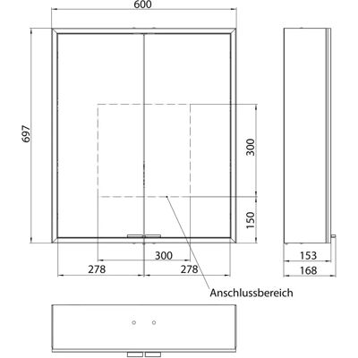 ALLUVION - Pluto - 60 cm - Aufputz - Spiegelschrank ALLUVION - Pluto - 60 cm - Aufputz - Spiegelschrank