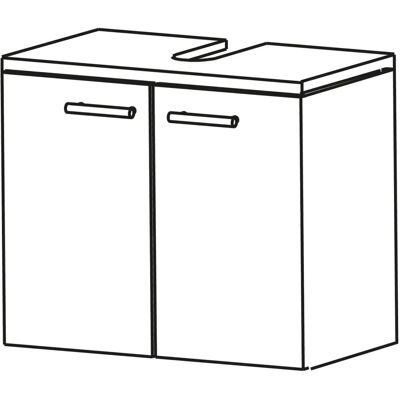 Puris Linea Waschtischunterschrank 60 cm mit 2 Türen - Badmöbel Puris Linea Waschtischunterschrank 60 cm mit 2 Türen - Badmöbel