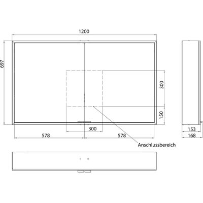ALLUVION - Pluto Spiegelschrank 120 cm - 2-türig - Bathroom cabinet ALLUVION - Pluto Spiegelschrank 120 cm - 2-türig - Bathroom cabinet