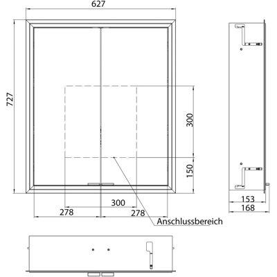 ALLUVION - Pluto Spiegelschrank - Unterputz - 2-türig ALLUVION - Pluto Spiegelschrank - Unterputz - 2-türig