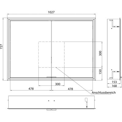 ALLUVION - Pluto - 100 cm - Unterputz - Spiegelschrank ALLUVION - Pluto - 100 cm - Unterputz - Spiegelschrank