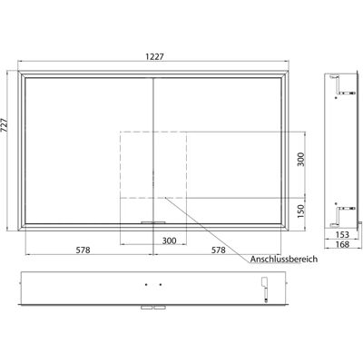 ALLUVION - Pluto - 120 cm - Spiegelschrank ALLUVION - Pluto - 120 cm - Spiegelschrank