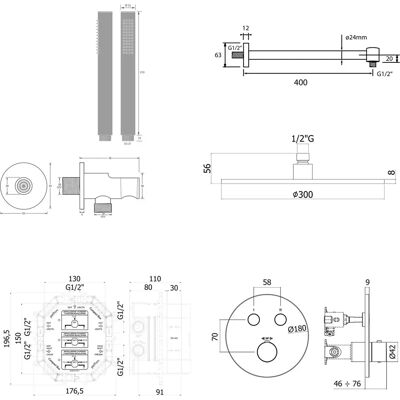 Kronenbach - Lima 2.0 - Schwarz - Duschsystem Kronenbach - Lima 2.0 - Schwarz - Duschsystem