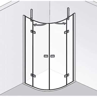 HSK - Softcube Runddusche 4-teilig - 80x80x200 cm - Shower HSK - Softcube Runddusche 4-teilig - 80x80x200 cm - Shower