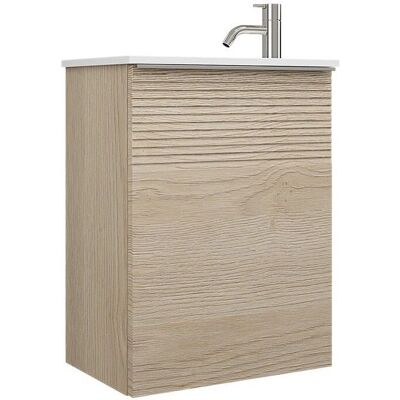 burgbad Fiumo - 47 cm - 1 Tür mit Plissée-Struktur - rechts Anschlag - Washbasin with vanity burgbad Fiumo - 47 cm - 1 Tür mit Plissée-Struktur - rechts Anschlag - Washbasin with vanity