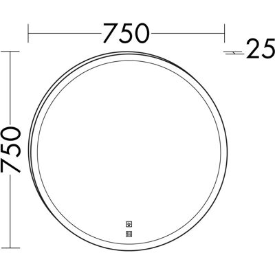burgbad - Fiumo Leuchtspiegel - LED - Ø75 cm - Spiegel burgbad - Fiumo Leuchtspiegel - LED - Ø75 cm - Spiegel