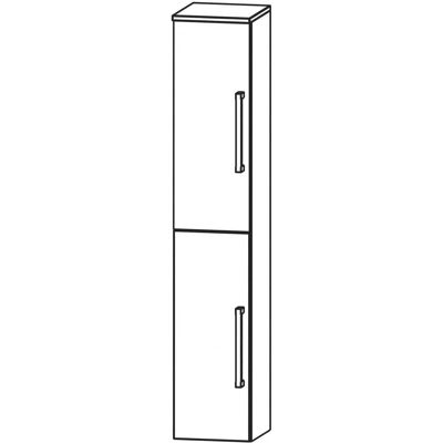 Puris b. Hochschrank - 2 Türen - Stop links - 4 Glasfachböden Puris b. Hochschrank - 2 Türen - Stop links - 4 Glasfachböden