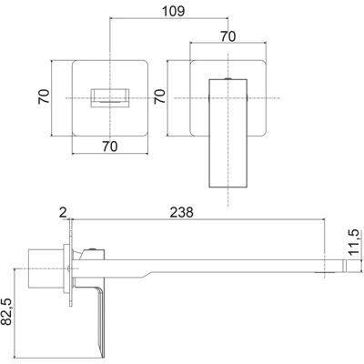 Kronenbach - Quara 3.0 - Ausladung 24 cm - Badezimmerarmatur Kronenbach - Quara 3.0 - Ausladung 24 cm - Badezimmerarmatur
