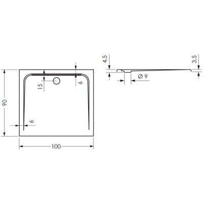 Steinkamp MBRBC10090 Duschwanne - 100x90cm Superflach Bad Steinkamp MBRBC10090 Duschwanne - 100x90cm Superflach Bad