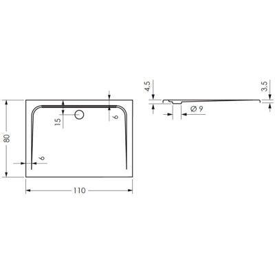 Steinkamp Plan 110x80cm superflach Duschwanne - Duschwanne Steinkamp Plan 110x80cm superflach Duschwanne - Duschwanne