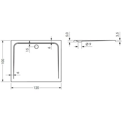 Steinkamp Merk Douchebak 120x100cm Super Plat - Douchebak Steinkamp Merk Douchebak 120x100cm Super Plat - Douchebak