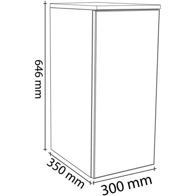 Kronenbach Cube Highboard 30x64,6cm - Highboard Kronenbach Cube Highboard 30x64,6cm - Highboard