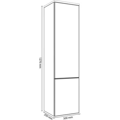 Kronenbach Cube Maxiboard 30 x 127,6 cm - Schrank mit 1 Schublade, 1 Tür, Anschlag rechts, TIP-ON Kronenbach Cube Maxiboard 30 x 127,6 cm - Schrank mit 1 Schublade, 1 Tür, Anschlag rechts, TIP-ON