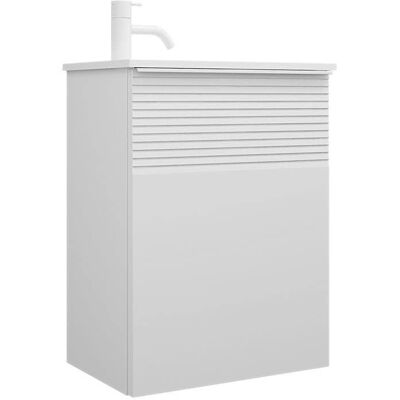 burgbad - Fiumo - 47 cm - Plissée-Struktur - Badezimmer-Waschtisch burgbad - Fiumo - 47 cm - Plissée-Struktur - Badezimmer-Waschtisch