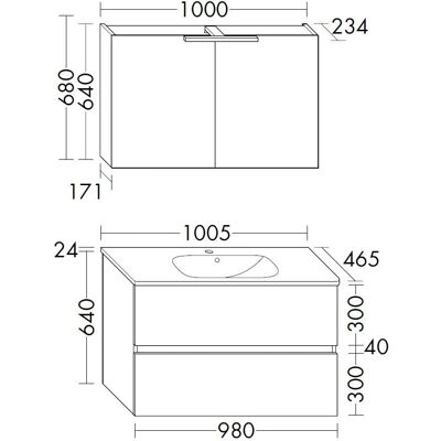 burgbad - Liniq - 100.5 cm - Badmöbel-Set burgbad - Liniq - 100.5 cm - Badmöbel-Set